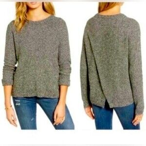 Madewell Province Cross-Back Pullover Sweater Gray Women's size Small